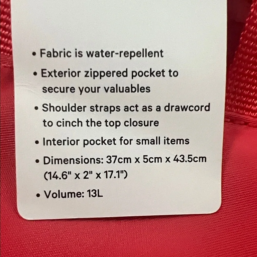 lululemon athletica lightweight gym sack